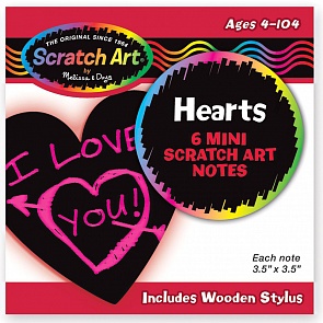 Набор мини - стикеров Scratch Art Сердечки (Melissa&Doug, 5930_md)
